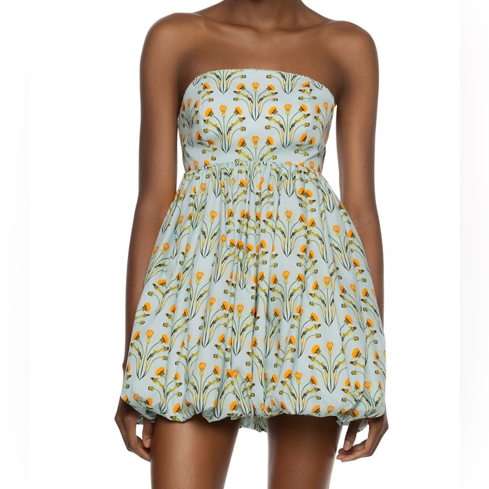 NWT Agua by Agua Bendita Floral Print Strapless Dress